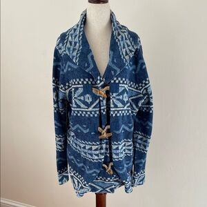 Blue Patterned Women's Jacket